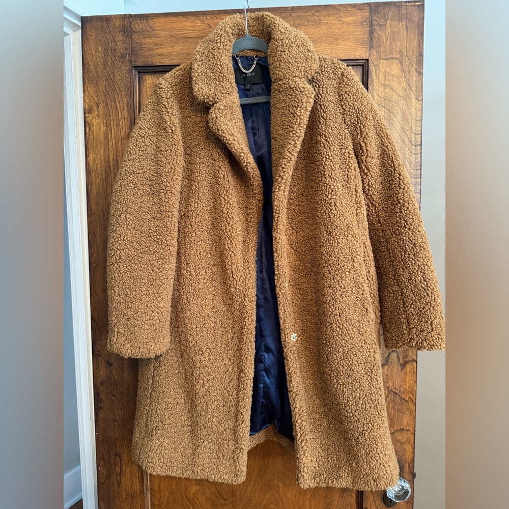 J Crew Teddy Sherpa Top Coat